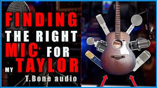 Video thumbnail for BEST MICROPHONE for RECORDING ACOUSTIC GUITARS? 3 condensers vs 3 ribbon | Taylor GT | T.Bone audio by Lui Piluso