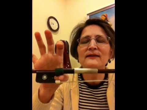 Cello bow thumb placement