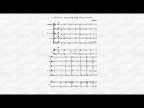 Schubert: Deutsche Messe 5. Zum Sanctus, Arrangement für Blechbläser (Partitur) | Kilian Reiss