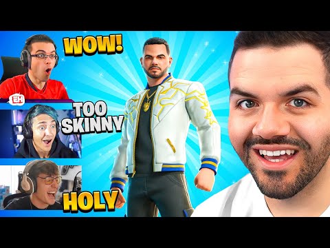 Streamers React to My ICON SKIN Reveal!