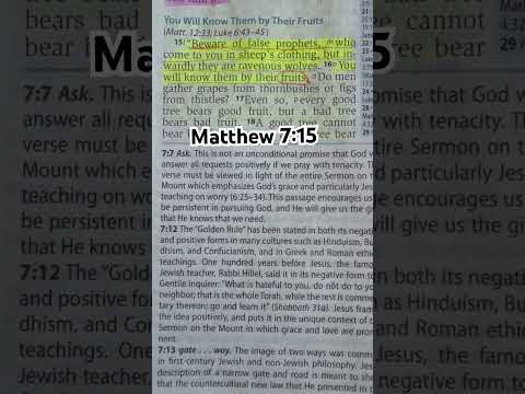 Matthew 7:15. False prophets are in the world today. Learn how to distinguish them by reading Bible