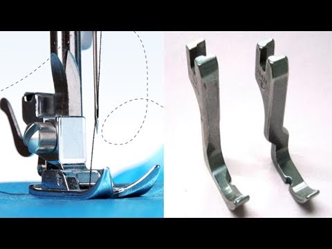 How to Change Normal Sewing Machine Presser Foot For lace & Piping Stitching | Single Presser Foot| Video
