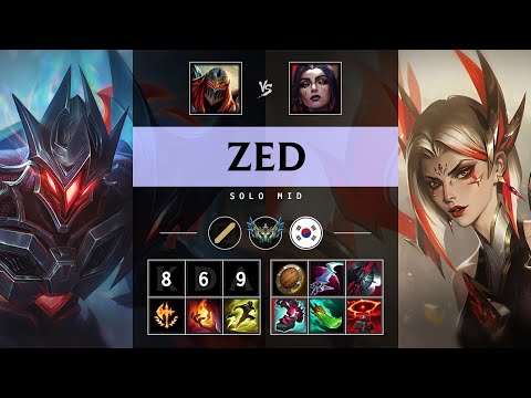 Zed Mid vs LeBlanc - KR Challenger Patch 25.12