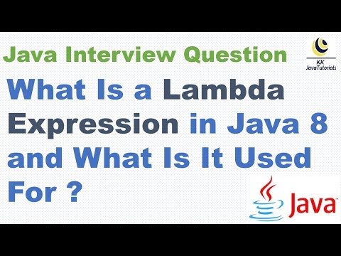 What Is a Lambda Expression and What Is It Used For ? || Java 8 Interview Question
