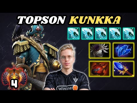 🔥 TOPSON Kunkka Midlane Highlights 7.34d 🔥 Kunkka By Topson TANK BUILD - Dota 2