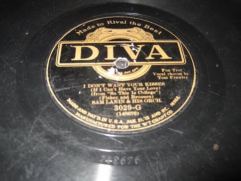 Sam Lanin & Orchestra - Tom Frawley - I Don't Want Your Kisses - 1920s Music