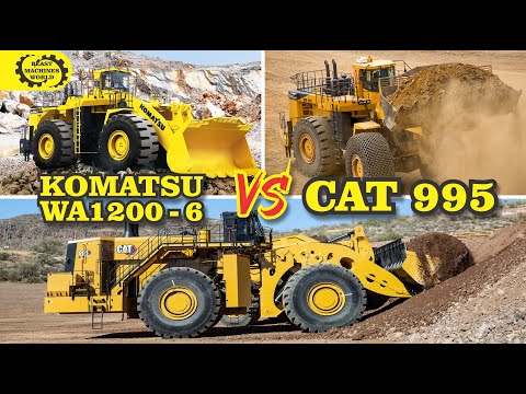 Komatsu WA1200-6 vs Cat 995 - Which Giant Rules the Quarry? | Heavy Loader Showdown