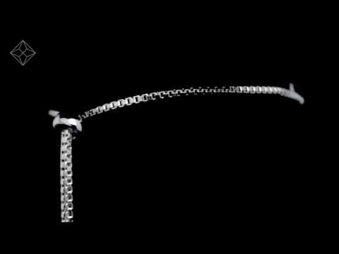 UD3275 - WHITE TOPAZ DOUBLE HEART ADJUSTABLE TESORO BRACELET IN 925 SILVER