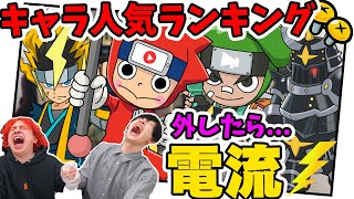 キャラクター総選挙の順位発表！しかし、外したら電気ビリビリの罰ゲーム！【ニンジャボックス 】