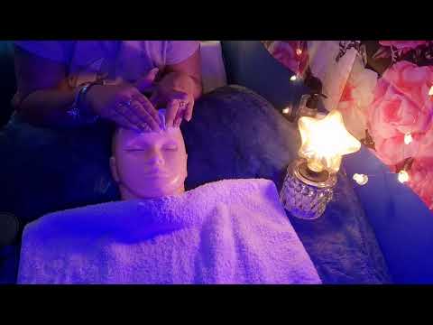 ASMR ~ Relaxing Facial Spa Treatment At The Moonlight Facial Bar. ♥️