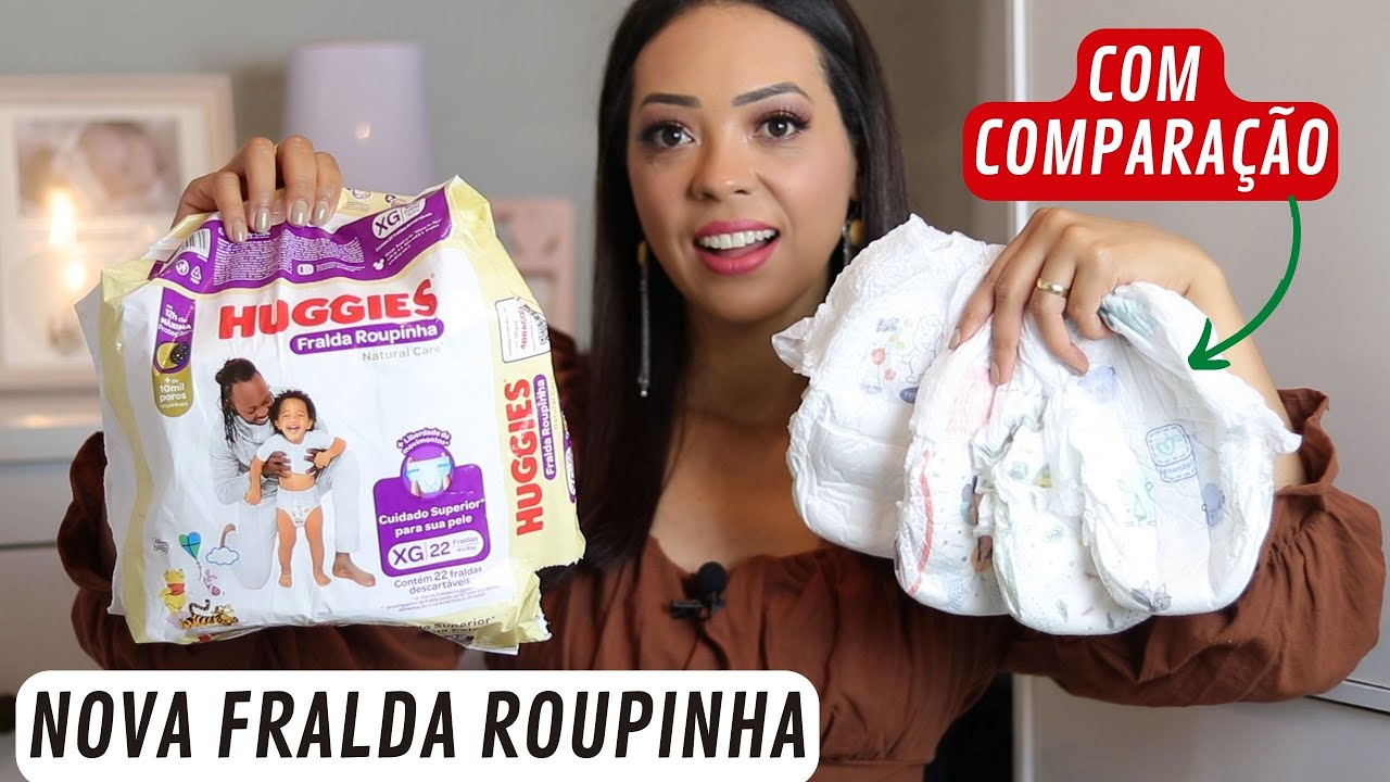 NOVA FRALDA ROUPINHA HUGGIES NATURAL CARE