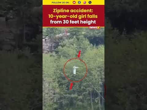 Manali Zipline Accident Video: 10-year-old girl falls from 30 feet height #zipline #shorts