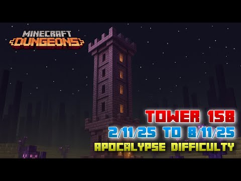 The Tower 158 [Apocalypse] Full Climb, Guide & Strategy, Minecraft Dungeons Fauna Faire