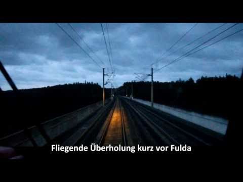 Güterzug zwischen ICE - Unterwegs auf der SFS zwischen Kassel und Fulda