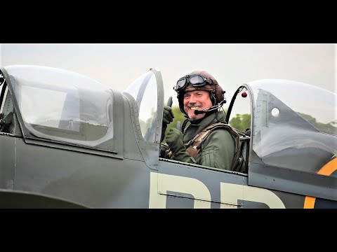 Spitfire Mk IX NH-341 'Elizabeth'  Mark Randall /  Flt Lt.  'Parky' Parkinson MBE  from Headcorn UK