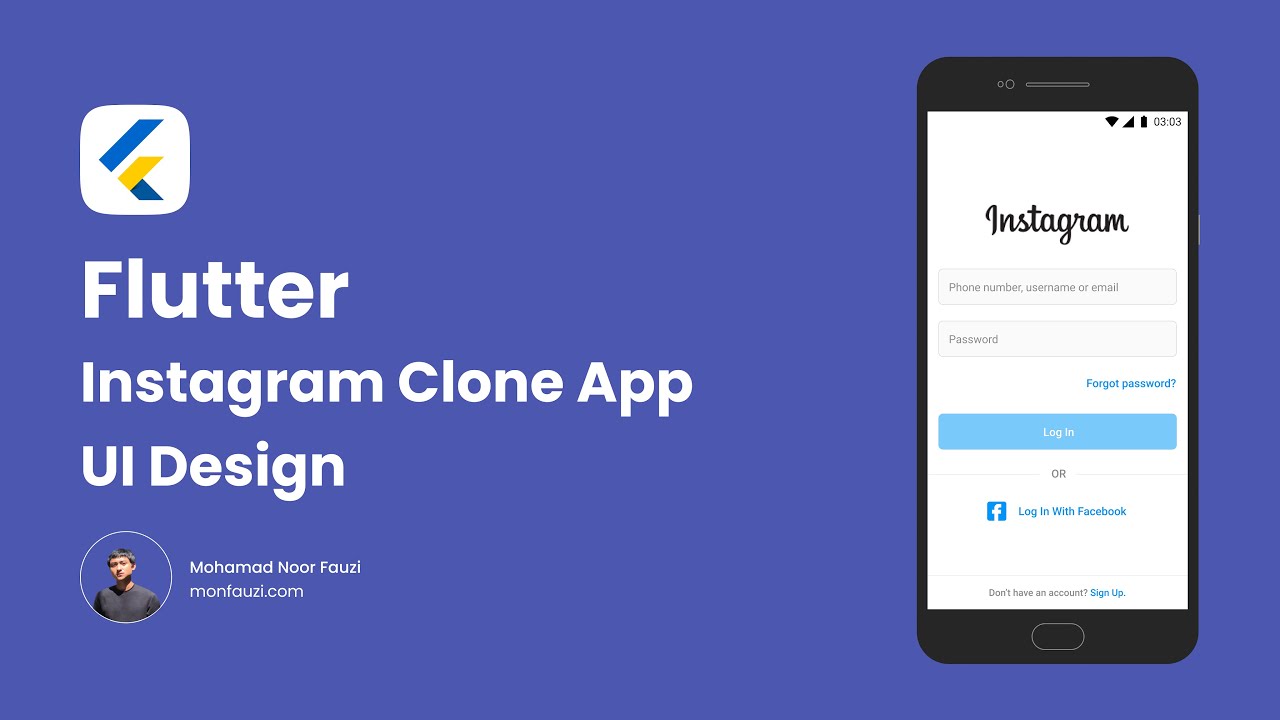 FLUTTER UI - #PART 1 Instagram Clone App UI Design - Speed Code