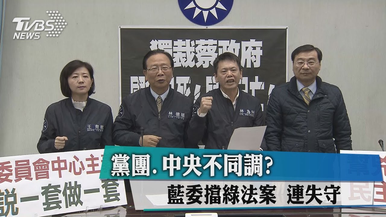 黨團、中央不同調?藍委擋綠法案 連失守
