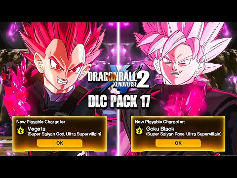 NEW DLC 17 CHARACTER GAMEPLAY! Ultra Supervillain Vegeta & Goku Black! - Dragon Ball Xenoverse 2