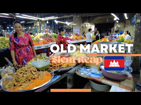Old Market (Psar Chas)  Siem Reap, Cambodia 🇰🇭 | Walking Tour. Virtual Travel.