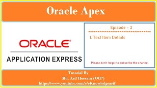 Download the video "How to create Oracle Apex item and item in details discussion"
