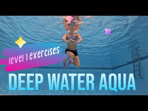 DEEP WATER AEROBIC AQUA EXERCISES  FOR RAPID WEIGHT LOSS. BEGINNERS' FRIENDLY POOL WORKOUT