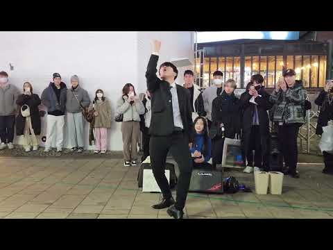 20230131 Tue. HyoJin#김효진&YuKagawa#유카가와 Hongdae Busking 홍대 버스킹 SnowHorse#눈말 203418