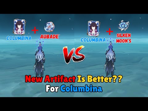 BEST BUILD COLUMBINA! New Artifact Aubade vs Silken Moon’s for Columbina – Genshin Impact