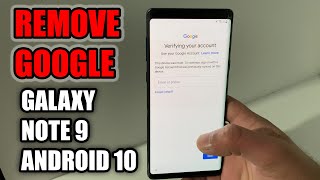SAMSUNG Galaxy Note 9 Bypass FRP/Google Lock Bypass Android 10 (One UI 2)