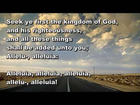 Seek ye first the kingdom of God. Lyric video (StF 254)