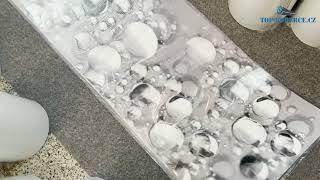 Kuchyňský panel ABS plast Stříbrné kapky 3000x600mm 1,5mm