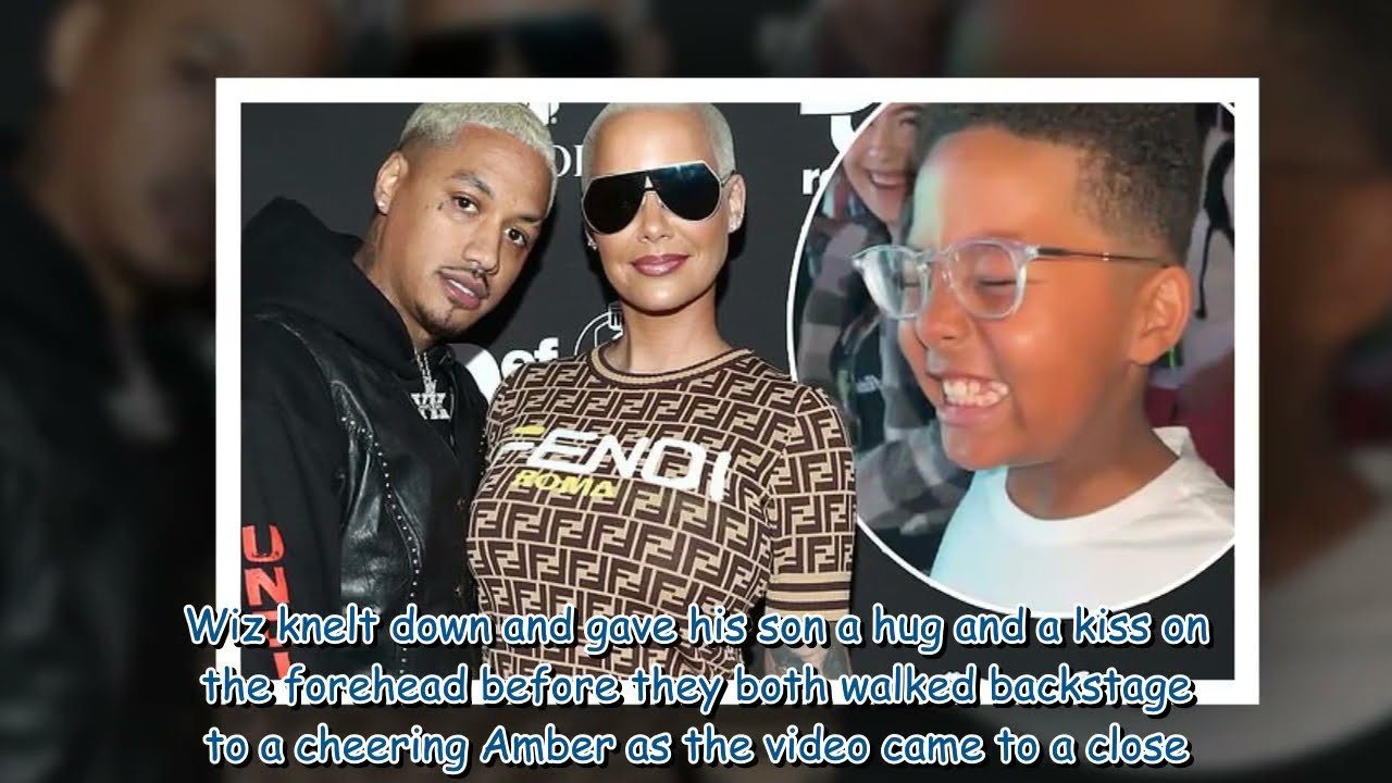 Amber Rose takes her son Sebastian to her ex Wiz Khalifa's concert to support him