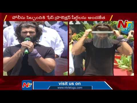 Actor Vijay Devarakonda Praises Police Department Distributes Face Protection Shields