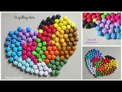 Paper stars | Origami lucky stars | How to make lucky paper stars tutorial Video
