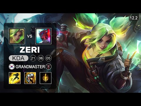 Zeri Mid vs Yone - KR Grandmaster - Season 12 Patch 12.2