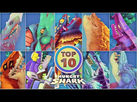 TOP 10 OVER POWER HUNGRY SHARK NEW 2022 - Hungry Shark World VS Hungry Shark Evolution