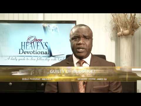 Open Heavens Reflections 03 July 2016 - Guilty of Injustice?