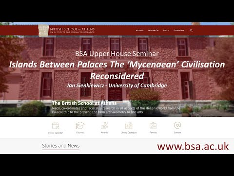 Jan Sienkiewicz, “Islands Between Palaces: The ‘Mycenaean’ Civilisation Reconsidered”