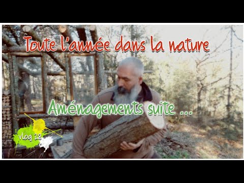 Toute l’année dans la nature - Aménagement bois suite... - vlog 28 - #forêt #caravanlife #nature