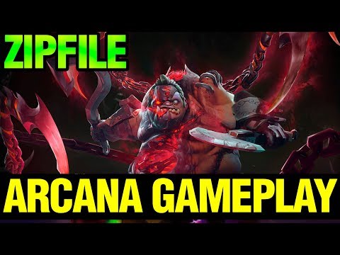 NEW ARCANA GAMPLAY AND GIVEAWAY!! - ZIPFILE PUDGE 7.12 PUDGE ARCANA - Dota 2