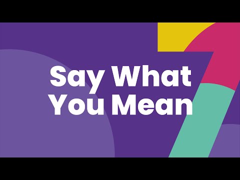 Say What You Mean | Lyric Video