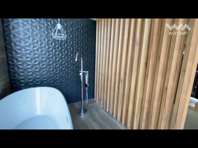 Vídeo relacionado con Poste divisor de habitación de madera, columna de partición de suelo a techo para sala de estar, baño, balcón, escalera y decoración de entrada, 10 unidades de 9 pies de altura