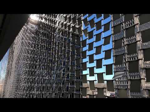 Wind Wall (art) by Ned Kahn in Clayton, MO [ASMR] [4k60]