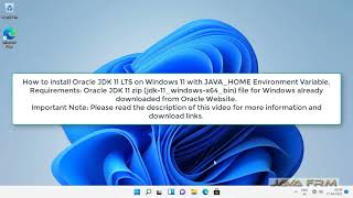Oracle JDK 11 Zip Installation on Windows 11 with JAVA_HOME Environment Variable | Java 11 install