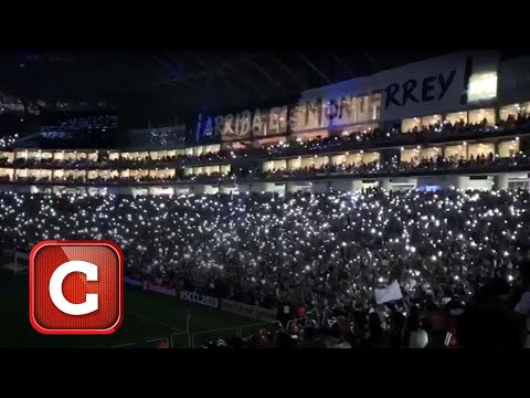 "Impresionante recibimiento en el BBVA Final de la Coancachampions / Cancha" Barra: La Adicción &bull; Club: Monterrey