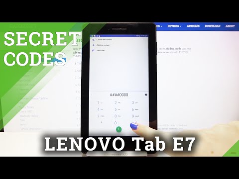How to Use Secret Codes on LENOVO Tab E7 – Open Hidden Modes/ Hidden Options