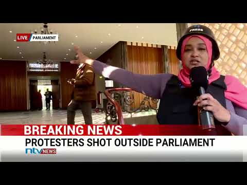 ‘Don’t kill our children’, Azimio MPs shout as police try to disperse the crowd outside Parliament