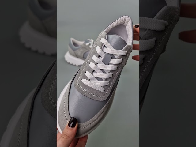 Чоботи жіночі шкіряні байка хутро 592641 Чорний Кросівки жіночі шкіряні 589900 Сірі