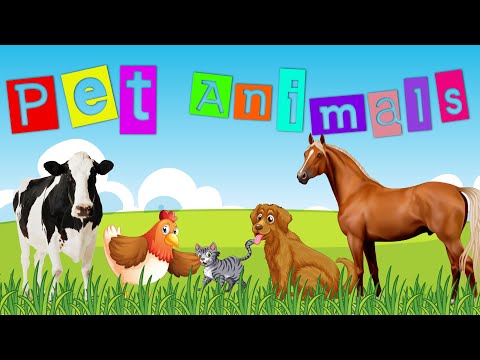 Learn Names of Pets for Kids - Pet Animal Names and Sounds for Kids