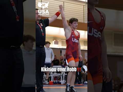 Big comeback for Aliaksandr Kikiniou when he gets a huge 4 pointer to defeat Peyton Robb #wrestle