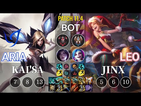 CGA Aria Kai'Sa vs Leo Jinx Bot - KR Patch 11.4